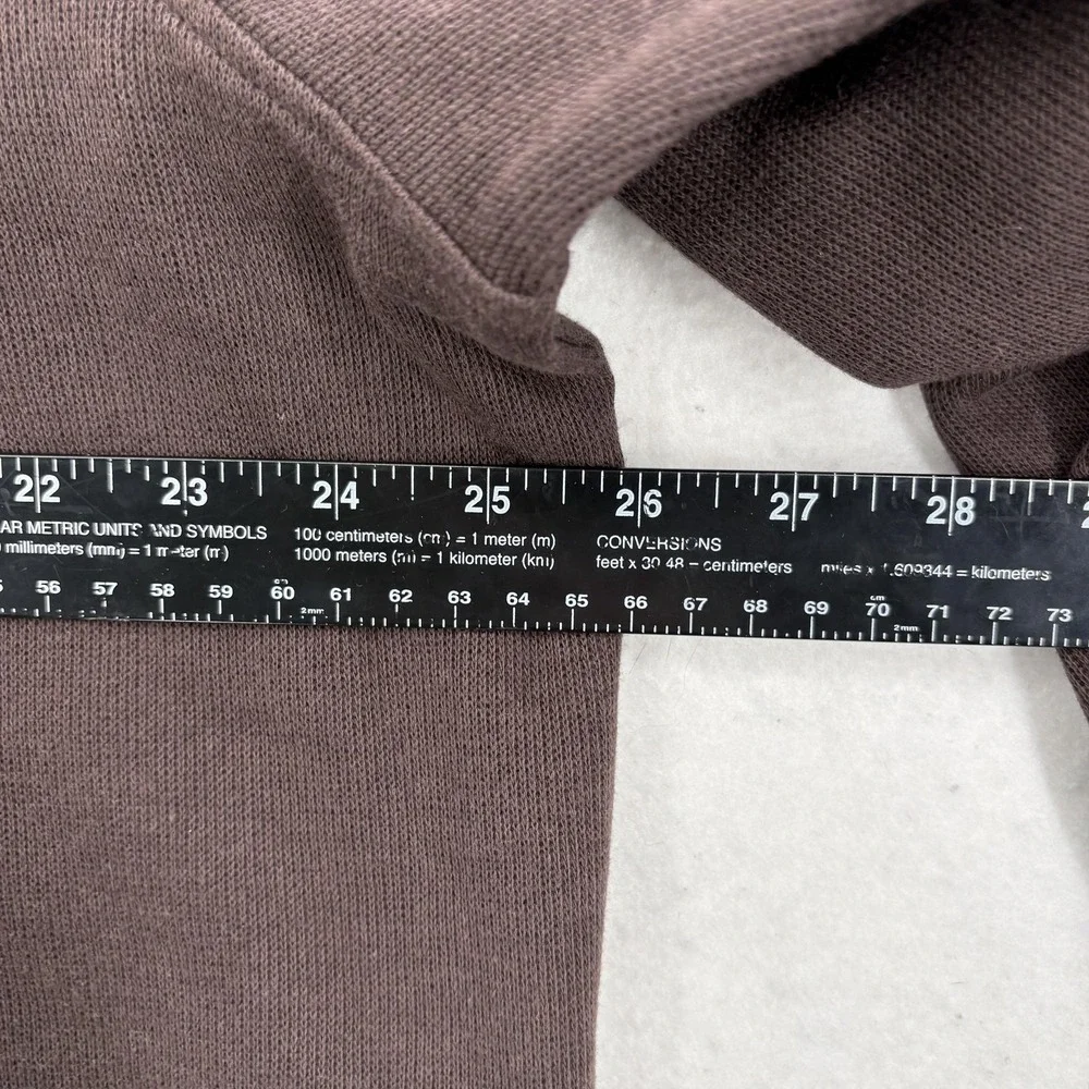 Perry Ellis Sweater Mens 2XL Brown Cotton Blend 1/4 Zip Collared Pullover Pocket - Picture 9 of 13